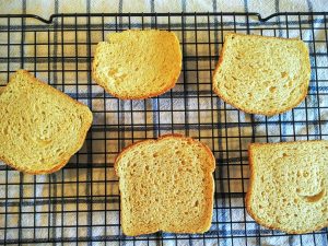 toasted bread cooling