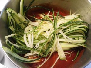 zoodles to sauce